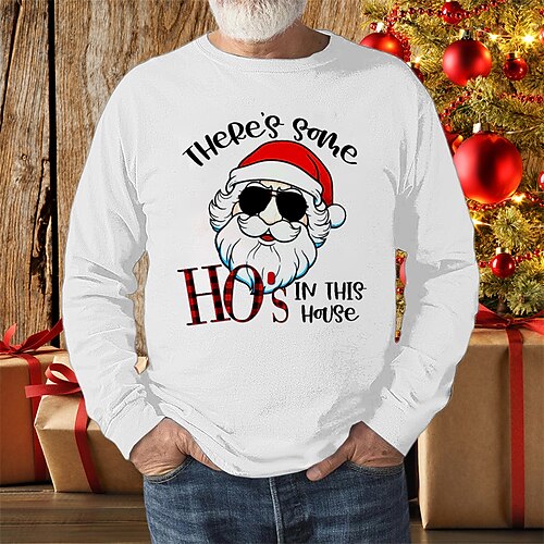 Men's T shirt Tee Christmas t shirts Santa Claus Graphic Prints Crew Neck Wine Navy Blue Gray White Hot Stamping Christmas Street Long Sleeve Print Clothing Apparel Basic Designer Casual Comfortable
Men's T shirt Tee Christmas t shirts Santa Claus Graphic Prints Crew Neck Wine Navy Blue Gray White Hot Stamping Christmas Street Long Sleeve Print Clothing Apparel Basic Designer Casual Comfortable