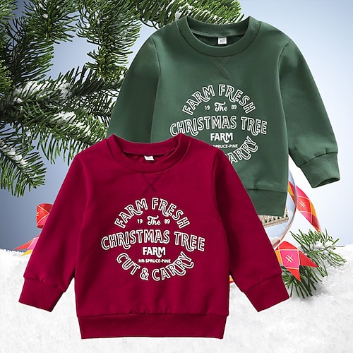 Toddler Boys Christmas Sweatshirt Pullover Letter Long Sleeve Crewneck Children Top Outdoor Cotton Sweatshirt Fashion Cool Green Wine Winter 3-7 Years / Fall
Toddler Boys Christmas Sweatshirt Pullover Letter Long Sleeve Crewneck Children Top Outdoor Cotton Sweatshirt Fashion Cool Green Wine Winter 3-7 Years / Fall