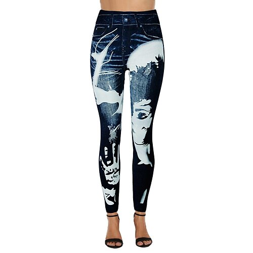 Women's Tights Leggings Faux Denim Blue Deep Blue Ink Blue Fashion Casual Daily Ankle-Length Tummy Control Graphic S M L XL 2XL
Women's Tights Leggings Faux Denim Blue Deep Blue Ink Blue Fashion Casual Daily Ankle-Length Tummy Control Graphic S M L XL 2XL