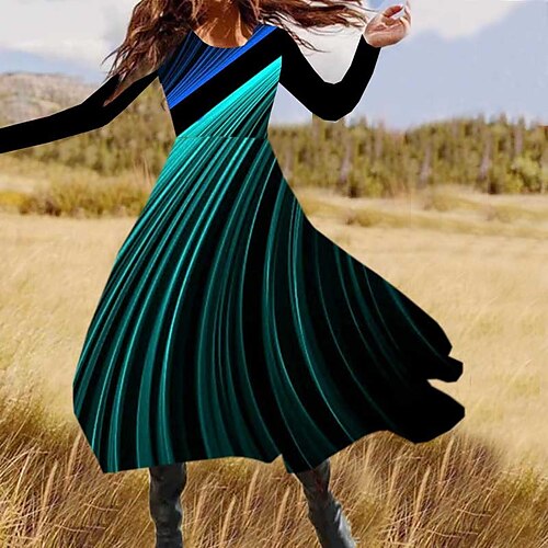 Women's Casual Dress Swing Dress Midi Dress Blue Long Sleeve Ombre Pocket Winter Fall Spring Crew Neck Fashion Daily Weekend 2022 S M L XL XXL 3XL
Women's Casual Dress Swing Dress Midi Dress Blue Long Sleeve Ombre Pocket Winter Fall Spring Crew Neck Fashion Daily Weekend 2022 S M L XL XXL 3XL