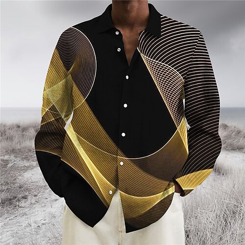 Men's Shirt Graphic Prints Geometry Turndown Blue Yellow 3D Print Street Casual Long Sleeve Button-Down Print Clothing Apparel Fashion Designer Casual Soft
Men's Shirt Graphic Prints Geometry Turndown Blue Yellow 3D Print Street Casual Long Sleeve Button-Down Print Clothing Apparel Fashion Designer Casual Soft