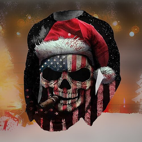 Men's T shirt Tee Skull Graphic Prints National Flag Crew Neck Red Black Black Red 3D Print Christmas Daily Long Sleeve Print Clothing Apparel Basic Streetwear Designer Casual
Men's T shirt Tee Skull Graphic Prints National Flag Crew Neck Red Black Black Red 3D Print Christmas Daily Long Sleeve Print Clothing Apparel Basic Streetwear Designer Casual