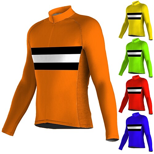 21Grams Men's Cycling Jersey Long Sleeve Bike Jersey Top with 3 Rear Pockets Mountain Bike MTB Road Bike Cycling Breathable Quick Dry Moisture Wicking Reflective Strips Green Yellow Orange Spandex
21Grams Men's Cycling Jersey Long Sleeve Bike Jersey Top with 3 Rear Pockets Mountain Bike MTB Road Bike Cycling Breathable Quick Dry Moisture Wicking Reflective Strips Green Yellow Orange Spandex