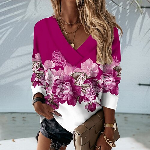 Women's Sweatshirt Pullover Basic Green Black Blue Floral Casual V Neck Long Sleeve S M L XL 2XL 3XL
Women's Sweatshirt Pullover Basic Green Black Blue Floral Casual V Neck Long Sleeve S M L XL 2XL 3XL