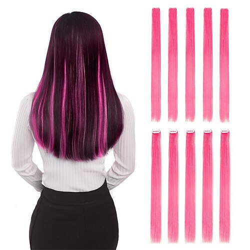 Colored Clip in Hair Extensions 20 10pcs Straight Fashion Hairpieces for Party Highlights
Colored Clip in Hair Extensions 20 10pcs Straight Fashion Hairpieces for Party Highlights