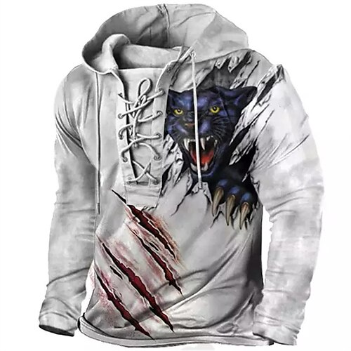 Men's Pullover Hoodie Sweatshirt Pullover White Hooded Animal Patterned Graphic Prints Lace up Print Casual Daily Sports 3D Print Basic Streetwear Designer Spring & Fall Clothing Apparel Hoodies
Men's Pullover Hoodie Sweatshirt Pullover White Hooded Animal Patterned Graphic Prints Lace up Print Casual Daily Sports 3D Print Basic Streetwear Designer Spring & Fall Clothing Apparel Hoodies