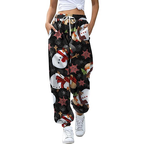 Women's Sweatpants Jogging Pants Black Blue Wine Casual / Sporty Athleisure Christmas Weekend Side Pockets Print Micro-elastic Full Length Comfort Snowman S M L XL 2XL
Women's Sweatpants Jogging Pants Black Blue Wine Casual / Sporty Athleisure Christmas Weekend Side Pockets Print Micro-elastic Full Length Comfort Snowman S M L XL 2XL