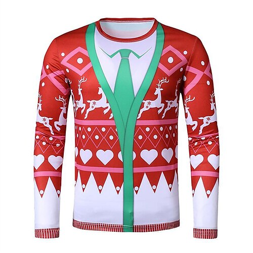 Men's T shirt Tee Santa Claus Graphic Prints Crew Neck Wine Red / White Wine Red 3D Print Outdoor Christmas Long Sleeve Print Clothing Apparel Basic Sports Designer Casual
Men's T shirt Tee Santa Claus Graphic Prints Crew Neck Wine Red / White Wine Red 3D Print Outdoor Christmas Long Sleeve Print Clothing Apparel Basic Sports Designer Casual