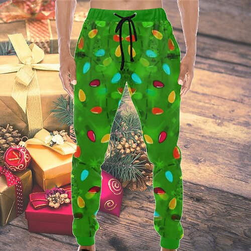 Men's Sweatpants Joggers Trousers Drawstring Elastic Waist 3D Print Graphic Prints Christmas Lanterns Comfort Sports Outdoor Casual Daily Streetwear Stylish Green Micro-elastic
Men's Sweatpants Joggers Trousers Drawstring Elastic Waist 3D Print Graphic Prints Christmas Lanterns Comfort Sports Outdoor Casual Daily Streetwear Stylish Green Micro-elastic