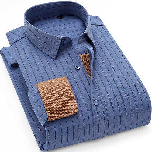 Men's Dress Shirt Fleece Shirt Striped Square Neck Blue-Green Blue Dusty Blue Light Blue Work Street Long Sleeve collared shirts Clothing Apparel Wool Business Casual Classic Comfortable
Men's Dress Shirt Fleece Shirt Striped Square Neck Blue-Green Blue Dusty Blue Light Blue Work Street Long Sleeve collared shirts Clothing Apparel Wool Business Casual Classic Comfortable