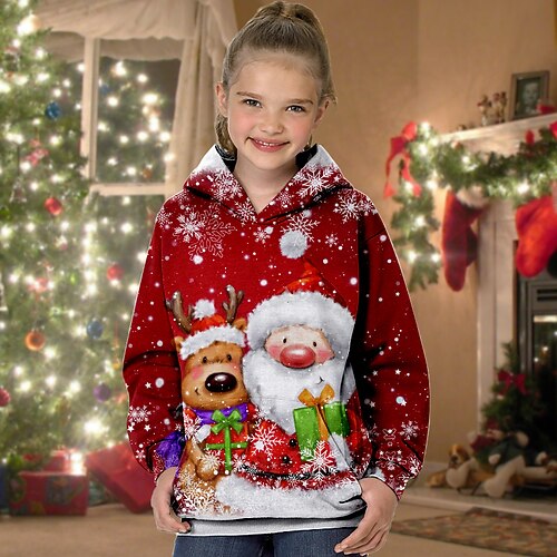 Kids Girls' Ugly Christmas Hoodie Elephant Christmas Gifts Long Sleeve Pocket Cute 7-13 Years Winter Blue Wine Navy Blue
Kids Girls' Ugly Christmas Hoodie Elephant Christmas Gifts Long Sleeve Pocket Cute 7-13 Years Winter Blue Wine Navy Blue