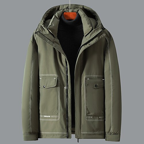 Men's Winter Coat Travel Durable Vacation Casual Daily Zipper Hooded Warm Ups Comfort Leisure Jacket Outerwear Solid / Plain Color Basic Green Black
Men's Winter Coat Travel Durable Vacation Casual Daily Zipper Hooded Warm Ups Comfort Leisure Jacket Outerwear Solid / Plain Color Basic Green Black