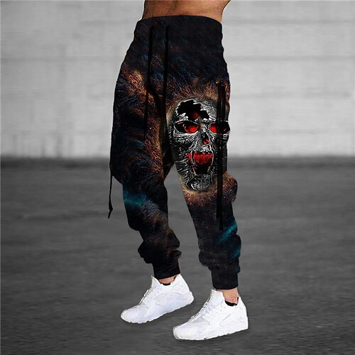 Men's Sweatpants Joggers Trousers Drawstring Elastic Waist 3D Print Skull Graphic Prints Comfort Sports Outdoor Casual Daily Cotton Blend Streetwear Stylish Black Blue Micro-elastic
Men's Sweatpants Joggers Trousers Drawstring Elastic Waist 3D Print Skull Graphic Prints Comfort Sports Outdoor Casual Daily Cotton Blend Streetwear Stylish Black Blue Micro-elastic