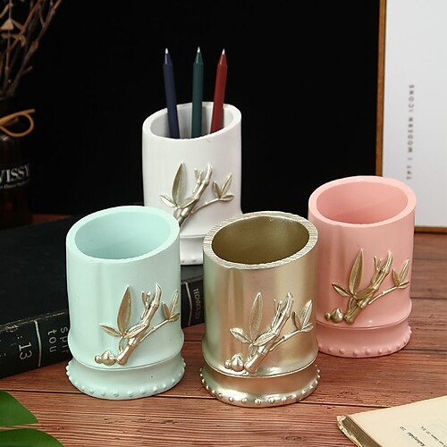 1PC Bamboo Penholder Resin Decorative Desktop Penholder Ornaments White Pink Gold Blue
1PC Bamboo Penholder Resin Decorative Desktop Penholder Ornaments White Pink Gold Blue