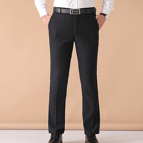 Men's Dress Pants Trousers Pocket Straight Leg Solid Colored Comfort Office Work Business Fashion Streetwear Black Dark Blue Micro-elastic
Men's Dress Pants Trousers Pocket Straight Leg Solid Colored Comfort Office Work Business Fashion Streetwear Black Dark Blue Micro-elastic