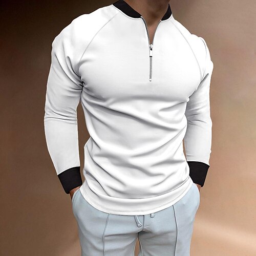 Herre POLO T-skjorte Zip Polo Arbeid Avslappet Aftæpning Quarter Zip Langermet Mote Gatemote Helfarge Quarter Zip Vår & Vinter Normal Svart Hvit Rød POLO T-skjorte
Herre POLO T-skjorte Zip Polo Arbeid Avslappet Aftæpning Quarter Zip Langermet Mote Gatemote Helfarge Quarter Zip Vår & Vinter Normal Svart Hvit Rød POLO T-skjorte