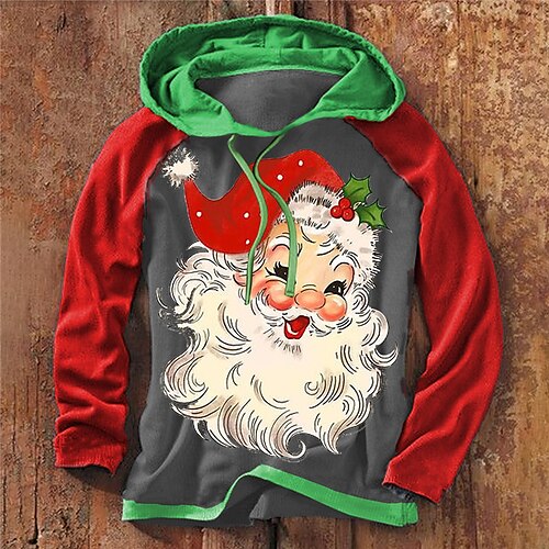 Men's Pullover Hoodie Sweatshirt Black Red Hooded Color Block Santa Claus Graphic Prints Patchwork Print Christmas Sports Outdoor Daily 3D Print Streetwear Designer Casual Spring Fall Clothing
Men's Pullover Hoodie Sweatshirt Black Red Hooded Color Block Santa Claus Graphic Prints Patchwork Print Christmas Sports Outdoor Daily 3D Print Streetwear Designer Casual Spring Fall Clothing