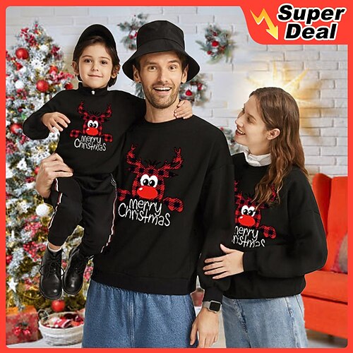 Family Christmas Sweatshirt Graphic Deer Outdoor Crewneck White Long Sleeve Cute Matching Outfits
Family Christmas Sweatshirt Graphic Deer Outdoor Crewneck White Long Sleeve Cute Matching Outfits
