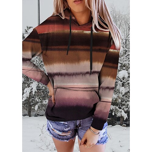 Women's Hoodie Sweatshirt Pullover Basic Front Pocket Green Blue Brown Stripes Street Hoodie Long Sleeve S M L XL 2XL
Women's Hoodie Sweatshirt Pullover Basic Front Pocket Green Blue Brown Stripes Street Hoodie Long Sleeve S M L XL 2XL