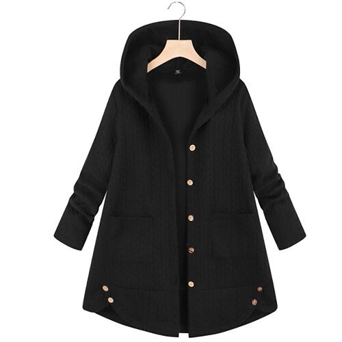 Women's Plus Size Hoodie Coat Parka Button Pocket Plain Outdoor Causal Long Sleeve Hooded Long Winter Fall Black Wine Dark Green XL XXL 3XL 4XL 5XL
Women's Plus Size Hoodie Coat Parka Button Pocket Plain Outdoor Causal Long Sleeve Hooded Long Winter Fall Black Wine Dark Green XL XXL 3XL 4XL 5XL