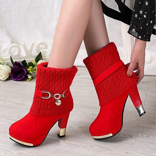 Women's Boots Outdoor Daily Plus Size Booties Ankle Boots Winter Platform High Heel Pointed Toe PU Leather Faux Leather Loafer Solid Color Solid Colored Black Red
Women's Boots Outdoor Daily Plus Size Booties Ankle Boots Winter Platform High Heel Pointed Toe PU Leather Faux Leather Loafer Solid Color Solid Colored Black Red