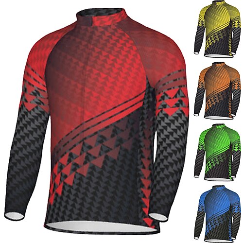 21Grams Men's Cycling Jersey Long Sleeve Bike Jersey Top with 3 Rear Pockets Mountain Bike MTB Road Bike Cycling Breathable Quick Dry Moisture Wicking Reflective Strips Green Yellow Orange Spandex
21Grams Men's Cycling Jersey Long Sleeve Bike Jersey Top with 3 Rear Pockets Mountain Bike MTB Road Bike Cycling Breathable Quick Dry Moisture Wicking Reflective Strips Green Yellow Orange Spandex