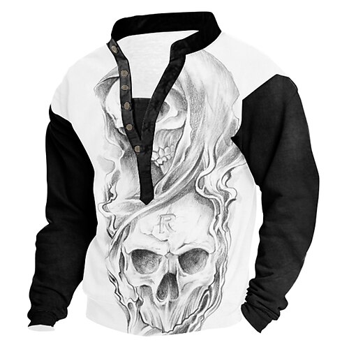 Men's Sweatshirt Black And White Standing Collar Henley Colorful 3D Print Casual 3D Print 3D Print Casual Spring Fall & Winter Clothing Apparel Hoodies Sweatshirts
Men's Sweatshirt Black And White Standing Collar Henley Colorful 3D Print Casual 3D Print 3D Print Casual Spring Fall & Winter Clothing Apparel Hoodies Sweatshirts