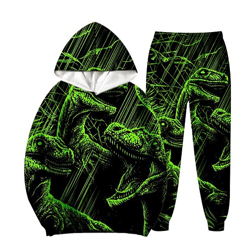 2 pezzi Bambino Da ragazzo Felpa con cappuccio e pantaloni Vestito Animali Dinosauro Manica lunga Tasche Impostare Informale Fantastico Giornaliero Inverno Autunno 7-13 anni Verde
2 pezzi Bambino Da ragazzo Felpa con cappuccio e pantaloni Vestito Animali Dinosauro Manica lunga Tasche Impostare Informale Fantastico Giornaliero Inverno Autunno 7-13 anni Verde