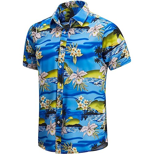 Men's Shirt Aloha Shirt Floral Graphic Prints Turndown Blue Yellow 3D Print Outdoor Street Short Sleeves Button-Down Print Clothing Apparel Tropical Designer Casual Hawaiian
Men's Shirt Aloha Shirt Floral Graphic Prints Turndown Blue Yellow 3D Print Outdoor Street Short Sleeves Button-Down Print Clothing Apparel Tropical Designer Casual Hawaiian
