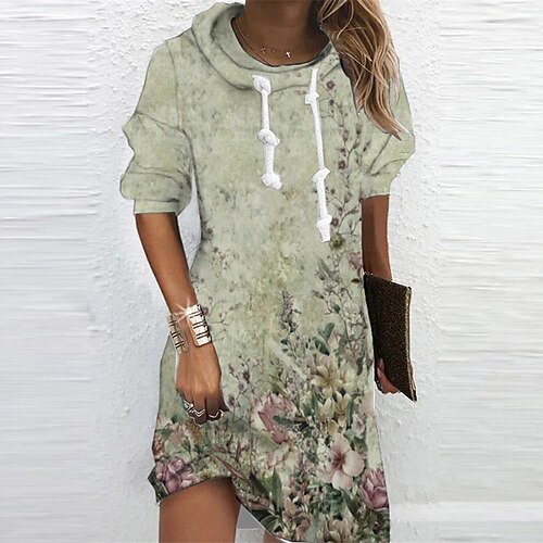 Mulheres Vestido casual Vestido com capuz Vestido de turno Minivestido Verde Claro Verde Manga Longa Floral Imprimir Inverno Outono Primavera Com Capuz Moda Diário 2022 S M L XL XXL 3XL
Mulheres Vestido casual Vestido com capuz Vestido de turno Minivestido Verde Claro Verde Manga Longa Floral Imprimir Inverno Outono Primavera Com Capuz Moda Diário 2022 S M L XL XXL 3XL