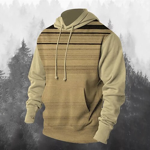 Men's Pullover Hoodie Sweatshirt Brown Hooded Stripes Graphic Prints Print Daily Sports 3D Print Basic Streetwear Designer Spring Fall Clothing Apparel Hoodies Sweatshirts
Men's Pullover Hoodie Sweatshirt Brown Hooded Stripes Graphic Prints Print Daily Sports 3D Print Basic Streetwear Designer Spring Fall Clothing Apparel Hoodies Sweatshirts