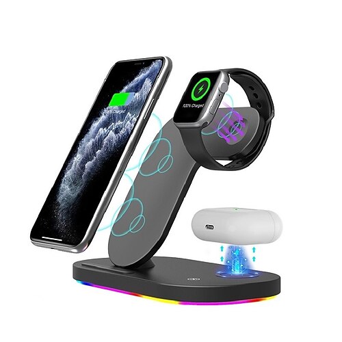 15W Qi Fast Wireless Charger 3 in 1 Wireless Charging Station Compatible with iPhone 13/12/11/iWatch/Airpods Wireless Charging Max Total Power 30W
15W Qi Fast Wireless Charger 3 in 1 Wireless Charging Station Compatible with iPhone 13/12/11/iWatch/Airpods Wireless Charging Max Total Power 30W
