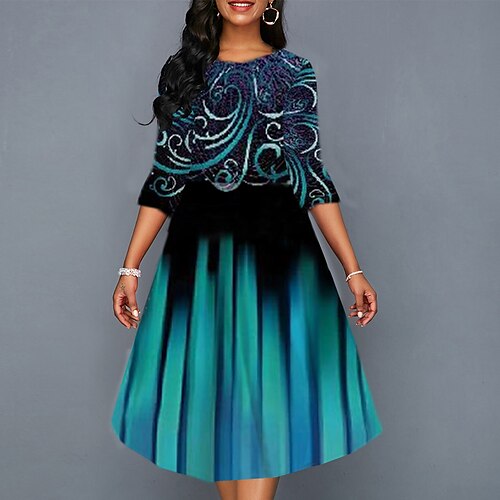 Women's Casual Dress Shift Dress Swing Dress Midi Dress Blue Purple Green 3/4 Length Sleeve Letter Ruched Winter Fall Spring Crew Neck Fashion Christmas Daily 2022 S M L XL XXL 3XL
Women's Casual Dress Shift Dress Swing Dress Midi Dress Blue Purple Green 3/4 Length Sleeve Letter Ruched Winter Fall Spring Crew Neck Fashion Christmas Daily 2022 S M L XL XXL 3XL