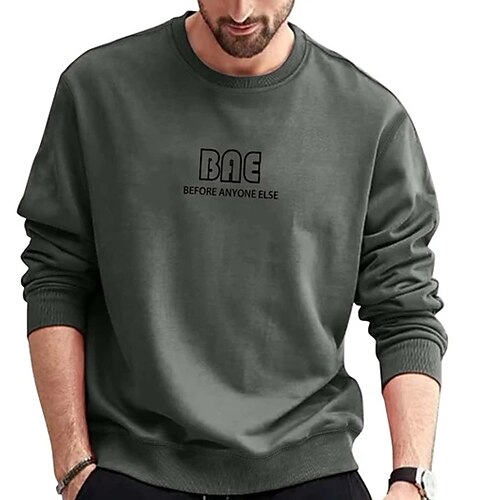 Men's Sweatshirt Black Dark Gray Crew Neck Letter Holiday Going out Streetwear Casual Winter Spring Fall Clothing Apparel Hoodies Sweatshirts
Men's Sweatshirt Black Dark Gray Crew Neck Letter Holiday Going out Streetwear Casual Winter Spring Fall Clothing Apparel Hoodies Sweatshirts