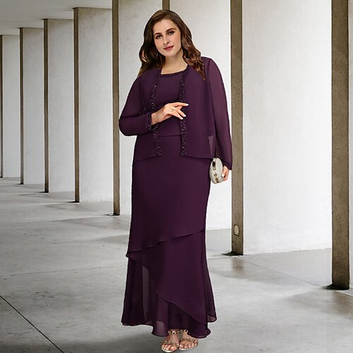 Spezzato Linea-A Plus Size Curve Abiti per la madre della sposa Elegante Vestito Formale Alla caviglia Senza maniche Squadrata Chiffon con Perline Con balze 2023
Spezzato Linea-A Plus Size Curve Abiti per la madre della sposa Elegante Vestito Formale Alla caviglia Senza maniche Squadrata Chiffon con Perline Con balze 2023