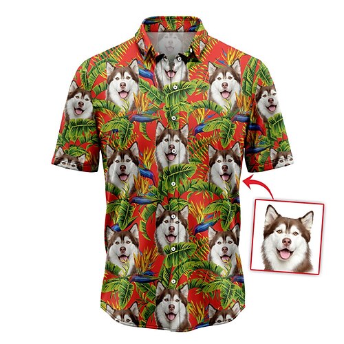 Men's Shirt Summer Hawaiian Shirt Dog Tropical Graphic Prints Leaves Turndown Red Street Casual Short Sleeves Button-Down Print Clothing Apparel Tropical Fashion Hawaiian Designer
Men's Shirt Summer Hawaiian Shirt Dog Tropical Graphic Prints Leaves Turndown Red Street Casual Short Sleeves Button-Down Print Clothing Apparel Tropical Fashion Hawaiian Designer