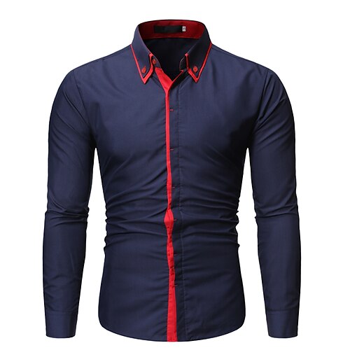 Per uomo Informale Camicia Taglio standard Manica lunga Bavero Tinta unica Poliestere Nero Blu marino scuro Grigio chiaro 2023
Per uomo Informale Camicia Taglio standard Manica lunga Bavero Tinta unica Poliestere Nero Blu marino scuro Grigio chiaro 2023