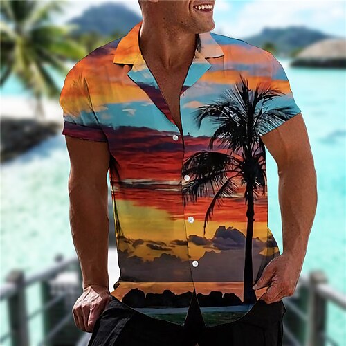 Men's Shirt Summer Hawaiian Shirt Coconut Tree Scenery Graphic Prints Sunset Turndown Blue Gray 3D Print Casual Holiday Short Sleeve Button-Down Print Clothing Apparel Tropical Fashion Hawaiian Soft
Men's Shirt Summer Hawaiian Shirt Coconut Tree Scenery Graphic Prints Sunset Turndown Blue Gray 3D Print Casual Holiday Short Sleeve Button-Down Print Clothing Apparel Tropical Fashion Hawaiian Soft