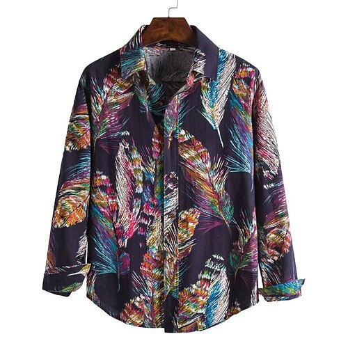 Men's Shirt Graphic Prints Feather Turndown Black Street Casual Long Sleeve Button-Down Print Clothing Apparel Fashion Streetwear Designer Soft
Men's Shirt Graphic Prints Feather Turndown Black Street Casual Long Sleeve Button-Down Print Clothing Apparel Fashion Streetwear Designer Soft