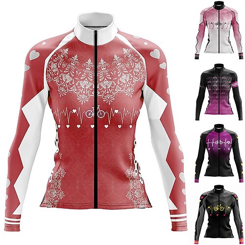 21Grams Women's Cycling Jersey Long Sleeve Bike Jersey Top with 3 Rear Pockets Mountain Bike MTB Road Bike Cycling Breathable Quick Dry Moisture Wicking Reflective Strips Dark Pink Viva Magenta Black
21Grams Women's Cycling Jersey Long Sleeve Bike Jersey Top with 3 Rear Pockets Mountain Bike MTB Road Bike Cycling Breathable Quick Dry Moisture Wicking Reflective Strips Dark Pink Viva Magenta Black