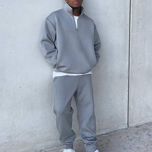 Herre Træningsdragt sweatsuit Joggingdragter Sort Navyblå Kakifarvet Grå Halv lynlås Vanlig Lomme 2 stk Sport & Udendørs Afslappet Daglig Gade Sej Atletik Forår & Vinter Tøj Hættetrøjer Sweatshirts
Herre Træningsdragt sweatsuit Joggingdragter Sort Navyblå Kakifarvet Grå Halv lynlås Vanlig Lomme 2 stk Sport & Udendørs Afslappet Daglig Gade Sej Atletik Forår & Vinter Tøj Hættetrøjer Sweatshirts
