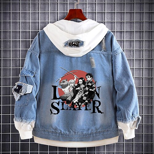Inspired by Demon Slayer Kamado Nezuko Agatsuma Zenitsu Kamado Tanjirou Coat Hoodie Outerwear Anime Denim Jacket Graphic Coat For Men's Women's Unisex Adults' Hot Stamping Denim
Inspired by Demon Slayer Kamado Nezuko Agatsuma Zenitsu Kamado Tanjirou Coat Hoodie Outerwear Anime Denim Jacket Graphic Coat For Men's Women's Unisex Adults' Hot Stamping Denim