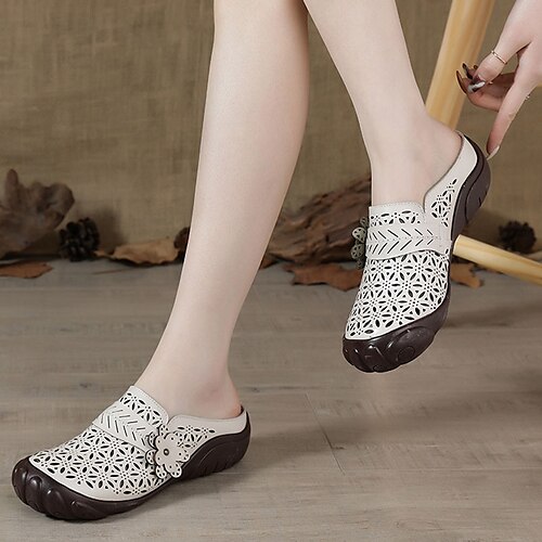 Women's Mules Plus Size Outdoor Daily Cut Out Low Heel Round Toe Casual Minimalism Cowhide Loafer Solid Colored Black White Dark Purple
Women's Mules Plus Size Outdoor Daily Cut Out Low Heel Round Toe Casual Minimalism Cowhide Loafer Solid Colored Black White Dark Purple