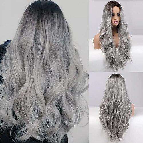 parrucca sintetica ondulata lunga parrucche grigio argento ombre da 26 pollici per parrucca parte centrale da donna con radici marrone scuro capelli resistenti al calore dall'aspetto naturale per
parrucca sintetica ondulata lunga parrucche grigio argento ombre da 26 pollici per parrucca parte centrale da donna con radici marrone scuro capelli resistenti al calore dall'aspetto naturale per