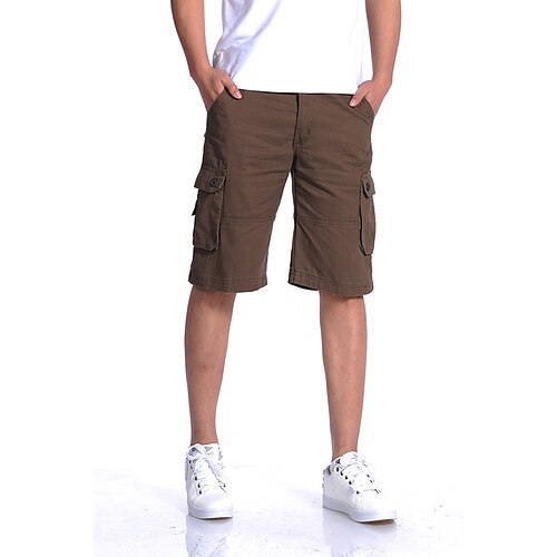 Men's Cargo Shorts Shorts Multi Pocket Straight Leg Solid Colored Comfort Wearable Work Daily Streetwear Casual Black Yellow Micro-elastic
Men's Cargo Shorts Shorts Multi Pocket Straight Leg Solid Colored Comfort Wearable Work Daily Streetwear Casual Black Yellow Micro-elastic