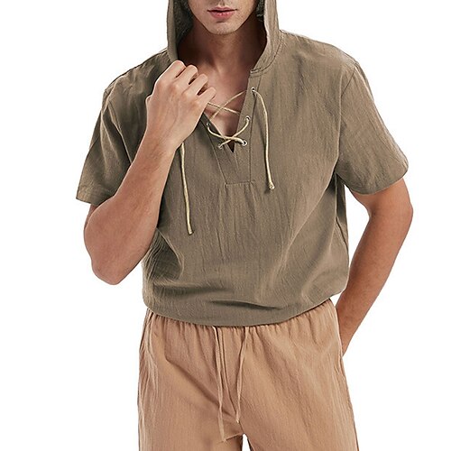Men's Linen Shirt Plain Hooded Black Army Green Blue Khaki Casual Daily Short Sleeve Drawstring Clothing Apparel Linen Fashion Streetwear Classic
Men's Linen Shirt Plain Hooded Black Army Green Blue Khaki Casual Daily Short Sleeve Drawstring Clothing Apparel Linen Fashion Streetwear Classic