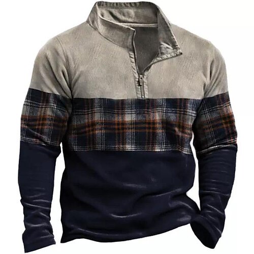 Men's Zip Up Sweatshirt Pullover Navy Blue Half Zip Plaid Graphic Prints Zipper Print Daily Sports 3D Print Basic Designer Casual Spring Fall Clothing Apparel Hoodies Sweatshirts
Men's Zip Up Sweatshirt Pullover Navy Blue Half Zip Plaid Graphic Prints Zipper Print Daily Sports 3D Print Basic Designer Casual Spring Fall Clothing Apparel Hoodies Sweatshirts