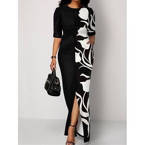 Women's Work Dress Sheath Dress Church Dress Long Dress Maxi Dress Black White Yellow Half Sleeve Leopard Pocket Winter Fall Spring Crew Neck Fashion Office 2023 S M L XL XXL 3XL
Women's Work Dress Sheath Dress Church Dress Long Dress Maxi Dress Black White Yellow Half Sleeve Leopard Pocket Winter Fall Spring Crew Neck Fashion Office 2023 S M L XL XXL 3XL