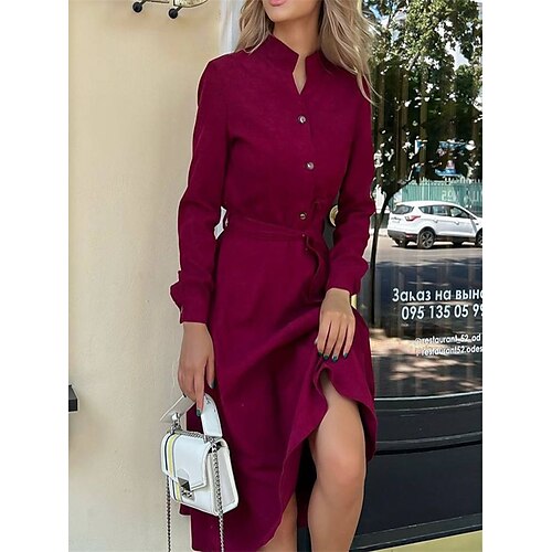 Dame Afslappet påklædning Kappe Kjole Swing Kjole Vanlig Blondér Knap Krave Midikjole Aktiv Mode Daglig Ferie Langærmet Løstsiddende Rød Lilla Grøn Vinter Efterår S M L XL XXL
Dame Afslappet påklædning Kappe Kjole Swing Kjole Vanlig Blondér Knap Krave Midikjole Aktiv Mode Daglig Ferie Langærmet Løstsiddende Rød Lilla Grøn Vinter Efterår S M L XL XXL