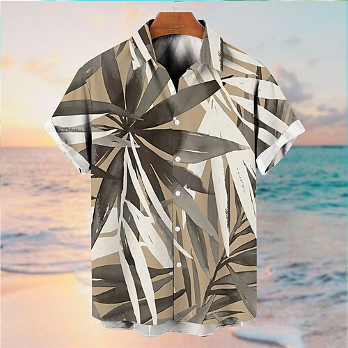 Men's Shirt Graphic Prints Leaves Turndown Blue Khaki 3D Print Outdoor Street Short Sleeves Button-Down Print Clothing Apparel Tropical Fashion Designer Hawaiian
Men's Shirt Graphic Prints Leaves Turndown Blue Khaki 3D Print Outdoor Street Short Sleeves Button-Down Print Clothing Apparel Tropical Fashion Designer Hawaiian